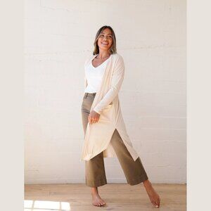 Carly Jean | CJ's Favorite Ribbed Cardigan | Jersey Duster Cardigan | Size L